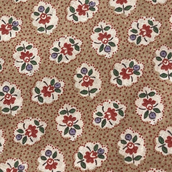 VTG Cloth Napkins Rust Blue Brown Set of 4 Small Floral Square 16" - Picture 2 of 5